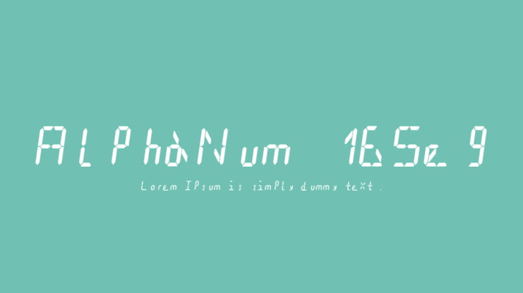 AlphaNum 16Seg Font