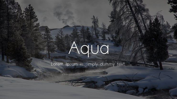 Aqua Font