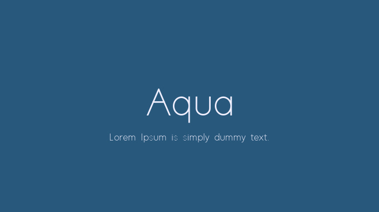 Aqua Font