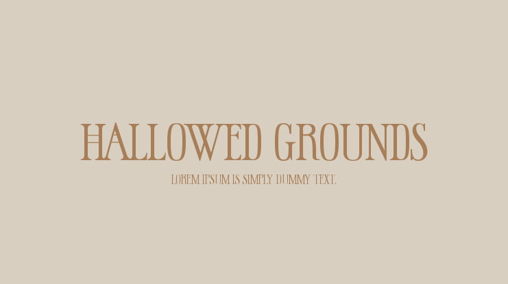 Hallowed Grounds Font