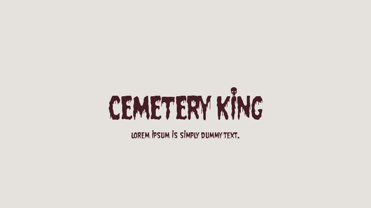 Cemetery King Font