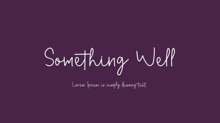 Something Well Font