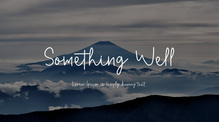 Something Well Font