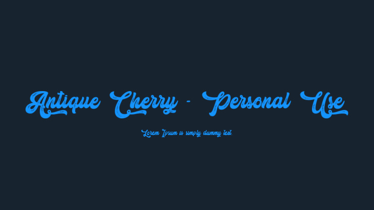 Antique Cherry - Personal Use Font