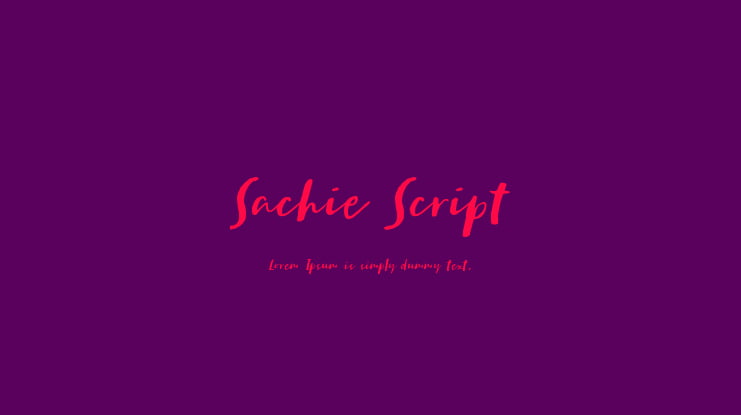 Sachie Script Font