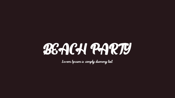 BEACH PARTY Font