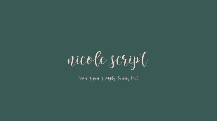 nicole script Font