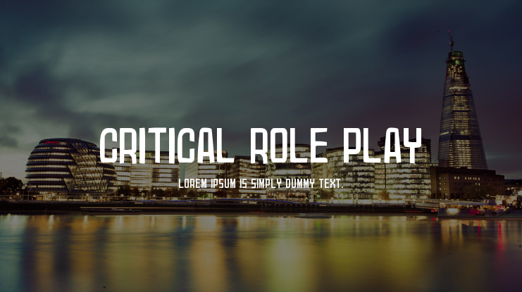 Critical Role Play Font Family