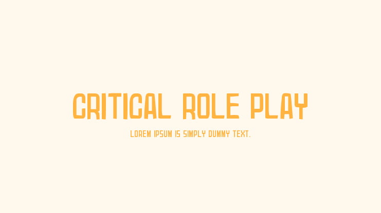 Critical Role Play Font Family
