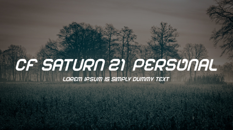 CF Saturn 21 PERSONAL Font