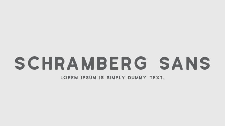 schramberg sans Font Family