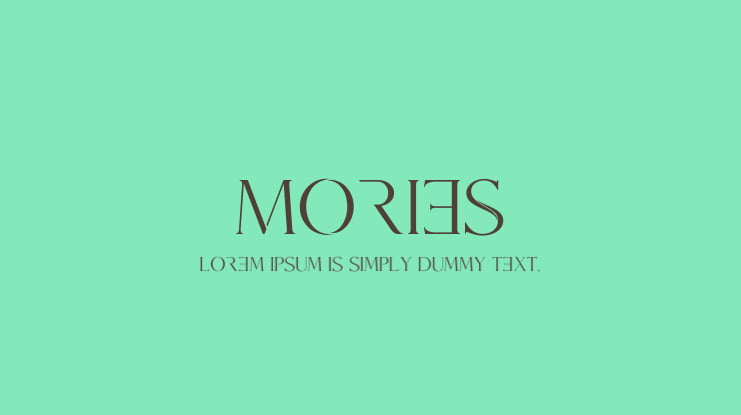 Mories Font Family