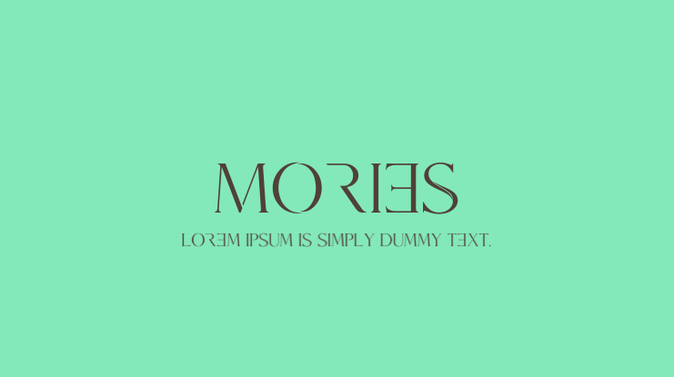 Mories Font Family