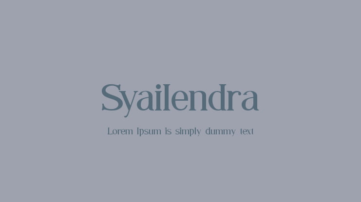 Syailendra Font