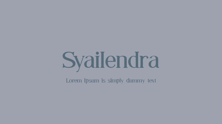 Syailendra Font
