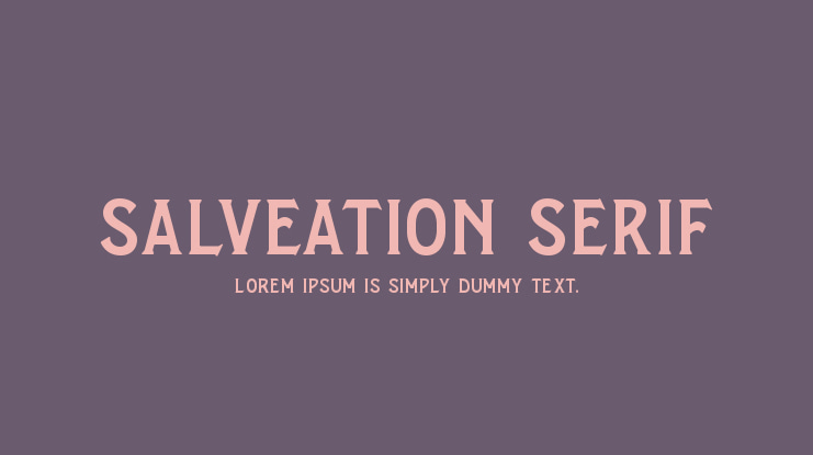Salveation Serif Font