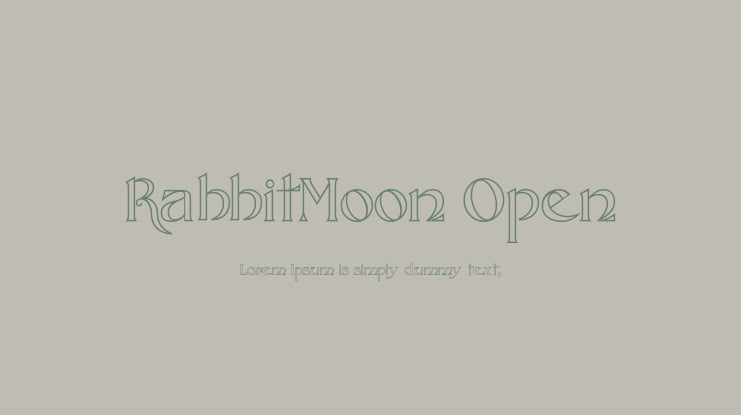 RabbitMoon Open Font