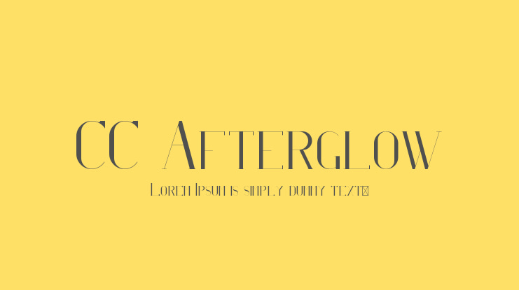 CC Afterglow Font