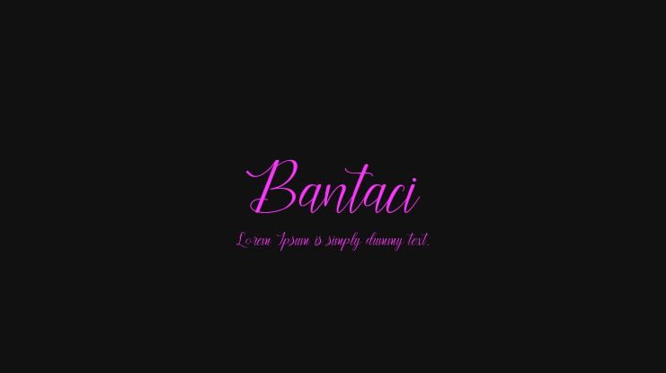 Bantaci Font
