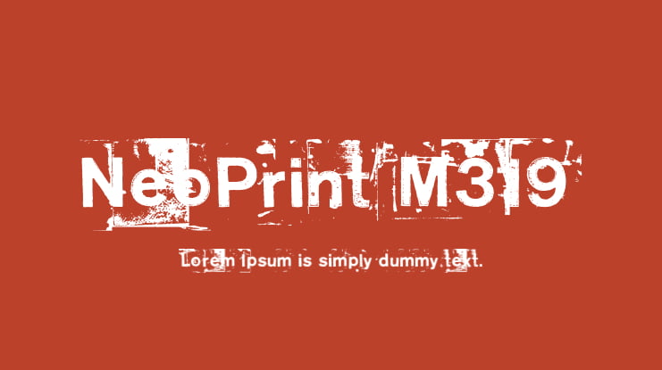 NeoPrint M319 Font