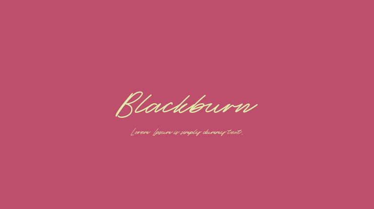 Blackburn Font