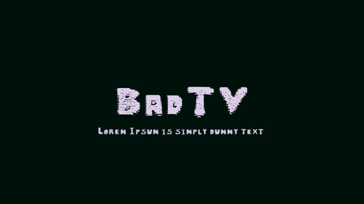 BadTV Font