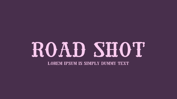 Road Shot Font