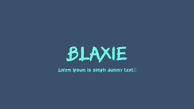 BLAXIE Font