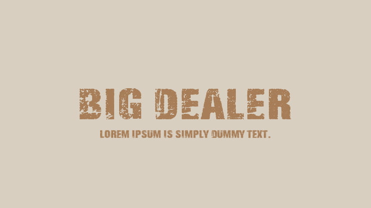 Big Dealer Font