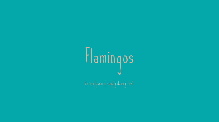 Flamingos Font