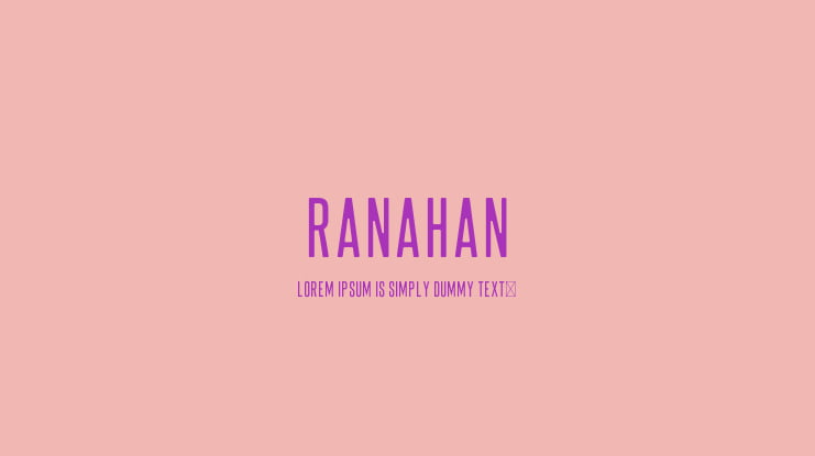Ranahan Font