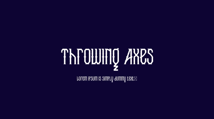Throwing Axes Font Family