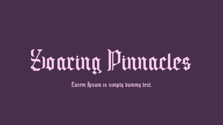 Soaring Pinnacles Font