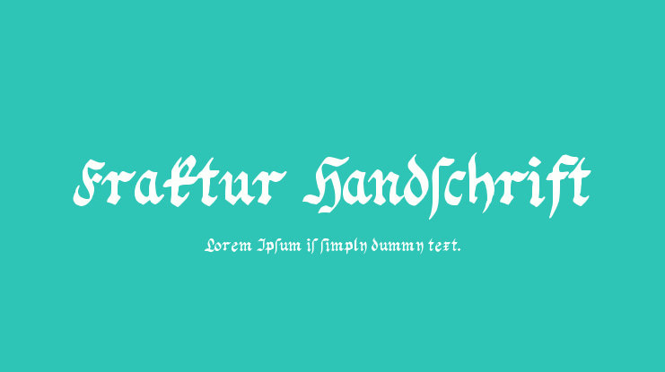 Fraktur Handschrift Font
