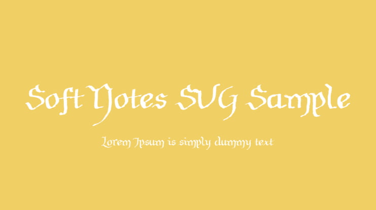 Soft Notes SVG Sample Font Family