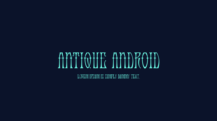 Antique Android Font