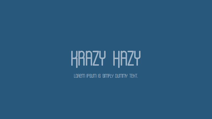Krazy Hazy Font