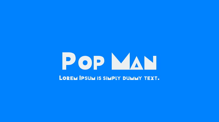Pop Man Font