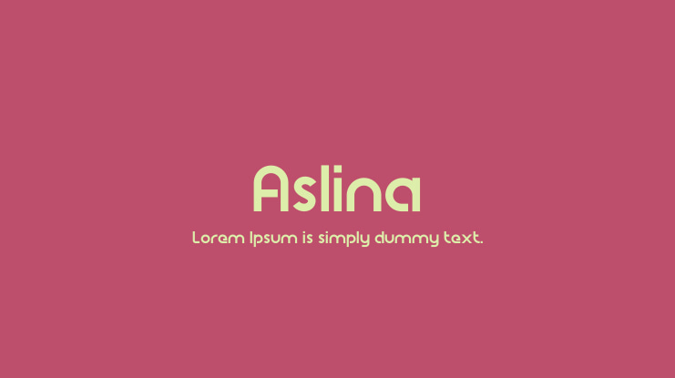 Aslina Font Family