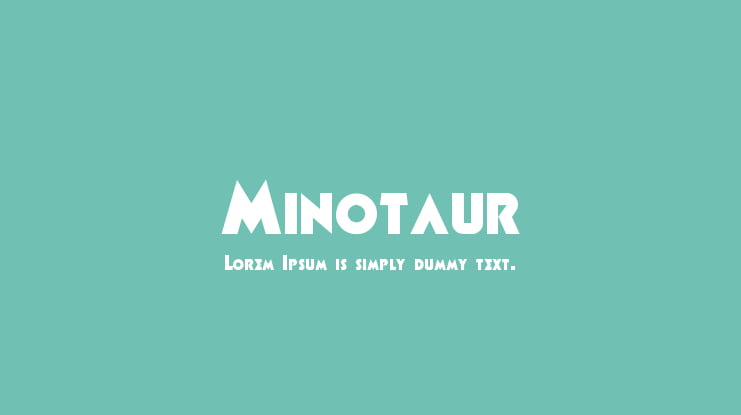 Minotaur Font