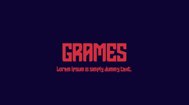 GRAMES Font