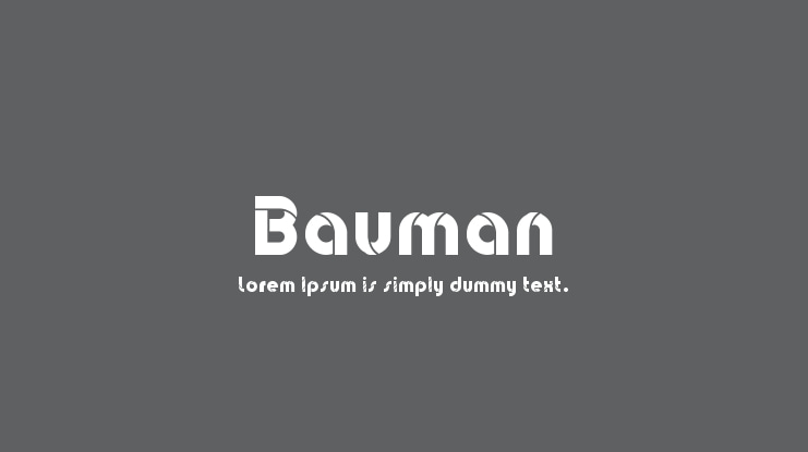 Bauman Font Family