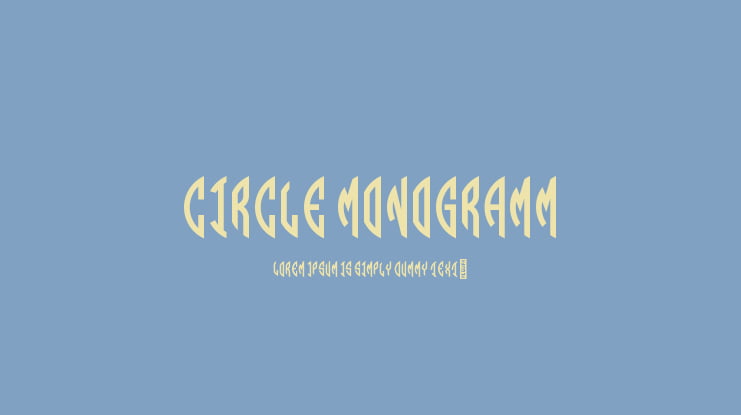 Circle Monogramm Font Family