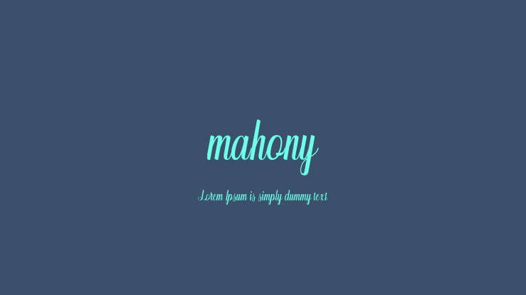mahony Font