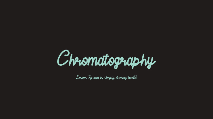 Chromatography Font