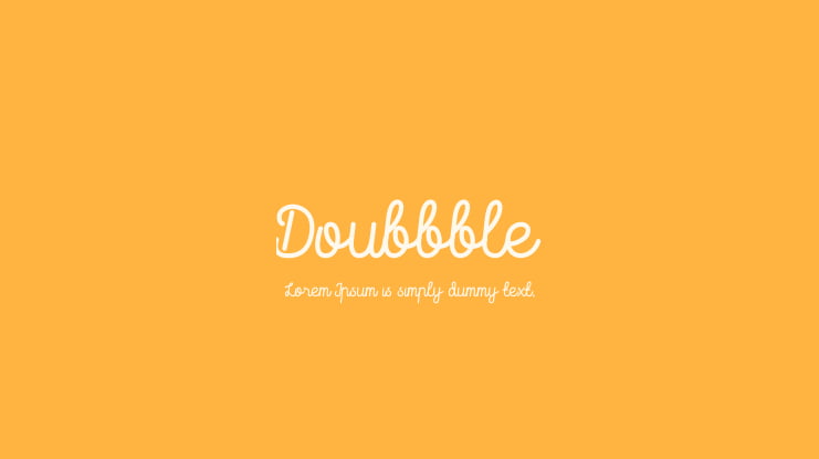 Doubbble Font