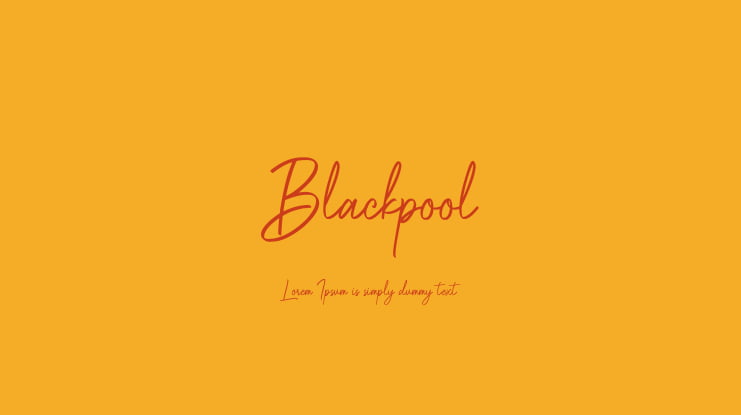 Blackpool Font
