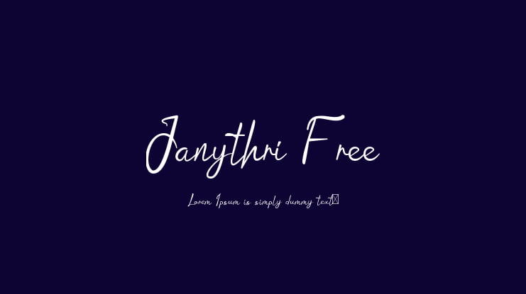 Janythri Free Font