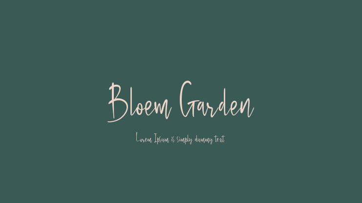 Bloem Garden Font