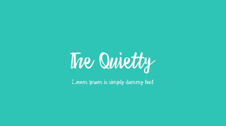 The Quietty Font